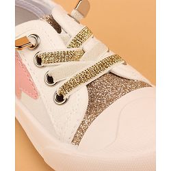 Cute Walk by Babyhug Lace Up Casual Shoes - Golden