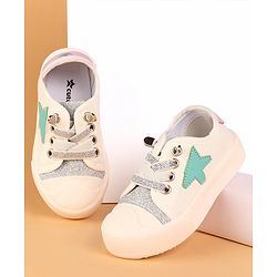 Cute Walk by Babyhug Lace Up Casual Shoes - Golden