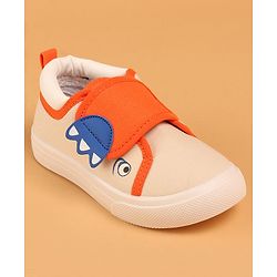 Cute Walk by Babyhug Slip On Casual Shoes with Velcro Closure - Beige & Orange