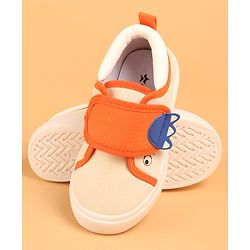 Cute Walk by Babyhug Slip On Casual Shoes with Velcro Closure - Beige & Orange
