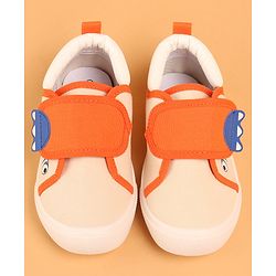 Cute Walk by Babyhug Slip On Casual Shoes with Velcro Closure - Beige & Orange