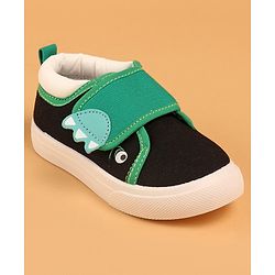 Cute Walk by Babyhug Slip On Casual Shoes with Velcro Closure - Black & Green