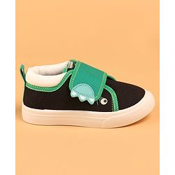 Cute Walk by Babyhug Slip On Casual Shoes with Velcro Closure - Black & Green
