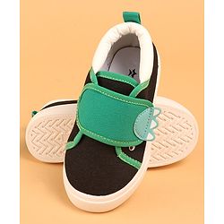 Cute Walk by Babyhug Slip On Casual Shoes with Velcro Closure - Black & Green