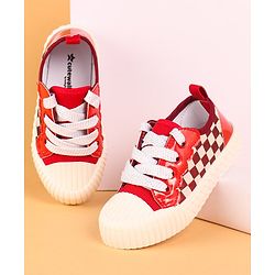 Cute Walk by Babyhug Lace Up Casual Shoes - Red