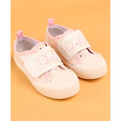 Cute Walk by Babyhug Velcro Closure Casual Shoes With Text Print - Pink