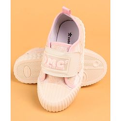 Cute Walk by Babyhug Velcro Closure Casual Shoes With Text Print - Pink