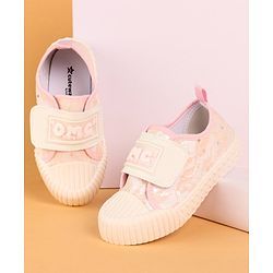 Cute Walk by Babyhug Velcro Closure Casual Shoes With Text Print - Pink