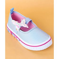 Cute Walk by Babyhug Casual Shoes with Bow Applique- Blue