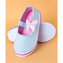 Cute Walk by Babyhug Casual Shoes with Bow Applique- Blue