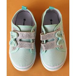 Cute Walk by Babyhug Casual Shoes with Bow Applique- Blue