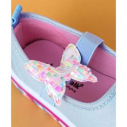 Cute Walk by Babyhug Casual Shoes with Bow Applique- Blue