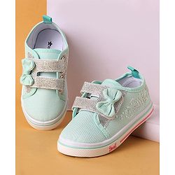 Cute Walk by Babyhug Casual Shoes with Bow Applique- Blue