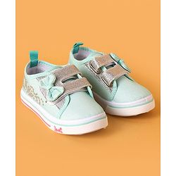 Cute Walk by Babyhug Casual Shoes with Bow Applique- Blue