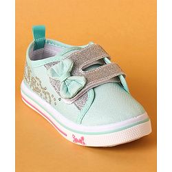 Cute Walk by Babyhug Casual Shoes with Bow Applique- Blue