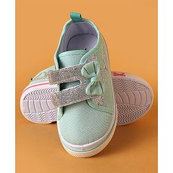 Cute Walk by Babyhug Casual Shoes with Bow Applique- Blue