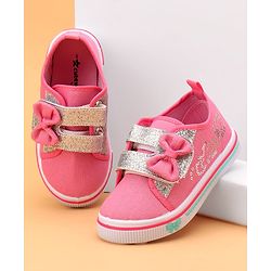 Cute Walk by Babyhug Casual Shoes with Bow Applique- Blue