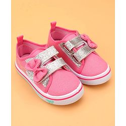 Cute Walk by Babyhug Casual Shoes with Bow Applique- Blue