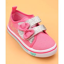Cute Walk by Babyhug Casual Shoes with Bow Applique- Blue