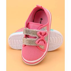 Cute Walk by Babyhug Casual Shoes with Bow Applique- Blue