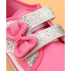 Cute Walk by Babyhug Casual Shoes with Bow Applique- Blue