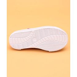 Cute Walk by Babyhug Slip On Casual Shoes With Bow Applique & Floral Print- Blue