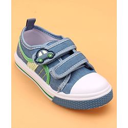 Cute Walk by Babyhug Velcro Closure Casual Shoes Car Applique - Blue