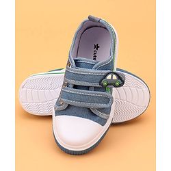 Cute Walk by Babyhug Velcro Closure Casual Shoes Car Applique - Blue