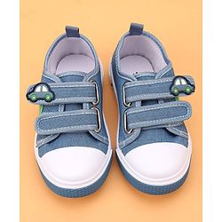 Cute Walk by Babyhug Velcro Closure Casual Shoes Car Applique - Blue