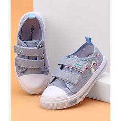 Cute Walk by Babyhug Casual Shoes With Velcro Closure and Swan Embroidery - Pink