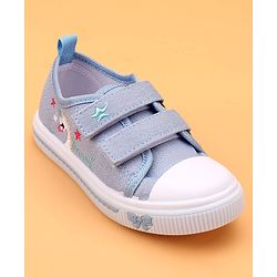 Cute Walk by Babyhug Casual Shoes With Velcro Closure and Swan Embroidery - Pink
