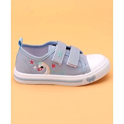 Cute Walk by Babyhug Casual Shoes With Velcro Closure and Swan Embroidery - Pink