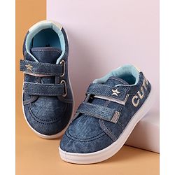 Cute Walk by Babyhug Casual Shoes With Velcro Closure Text Print - Blue