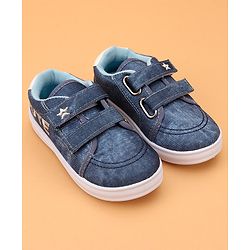 Cute Walk by Babyhug Casual Shoes With Velcro Closure Text Print - Blue