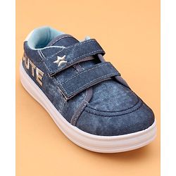Cute Walk by Babyhug Casual Shoes With Velcro Closure Text Print - Blue