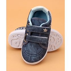 Cute Walk by Babyhug Casual Shoes With Velcro Closure Text Print - Blue