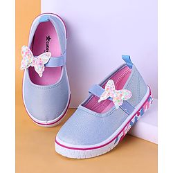 Cute Walk by Babyhug Slip On Casual Shoes with Bow Applique - Blue