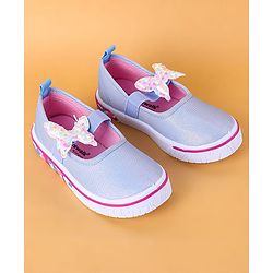 Cute Walk by Babyhug Slip On Casual Shoes with Bow Applique - Blue