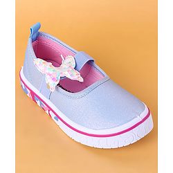 Cute Walk by Babyhug Slip On Casual Shoes with Bow Applique - Blue