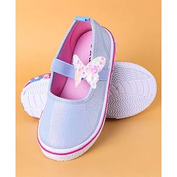 Cute Walk by Babyhug Slip On Casual Shoes with Bow Applique - Blue