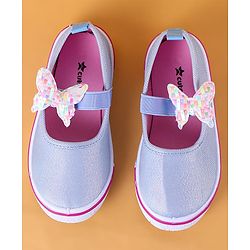 Cute Walk by Babyhug Slip On Casual Shoes with Bow Applique - Blue