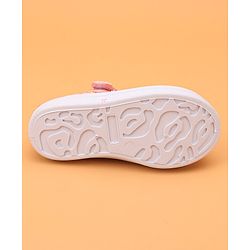 Cute Walk by Babyhug Velcro Closure Casual Shoes With Floral & Bow Applique - Pink