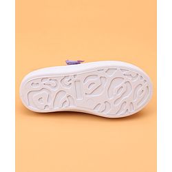 Cute Walk by Babyhug Velcro Closure Casual Shoes With Floral & Bow Applique - Purple