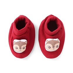 Babyhug 100% Cotton Knit Full Sleeves Chipmunk Printed Romper with Headband & Booties - Dark Pink