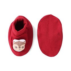 Babyhug 100% Cotton Knit Full Sleeves Chipmunk Printed Romper with Headband & Booties - Dark Pink