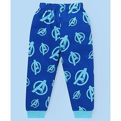 Babyhug Marvel Single Jersey Knit   Full Sleeves Night Suit with Avengers Graphics Pack of 2- White & Navy