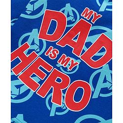 Babyhug Marvel Single Jersey Knit   Full Sleeves Night Suit with Avengers Graphics Pack of 2- White & Navy