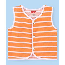 Babyhug 100% Cotton Woven Sleeveless  Jhablas Bunny & Bear Print Pack of 3 - Blue Orange & White