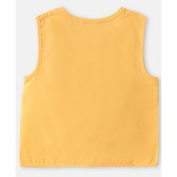 Babyhug 100% Cotton Woven Sleeveless Striped & Vehicles Printed Jhabla Pack of 3 - White & Yellow