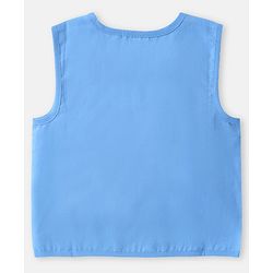 Babyhug 100% Cotton Woven Sleeveless Stars  Printed Jhabla Pack of 3 - White Yellow & Blue